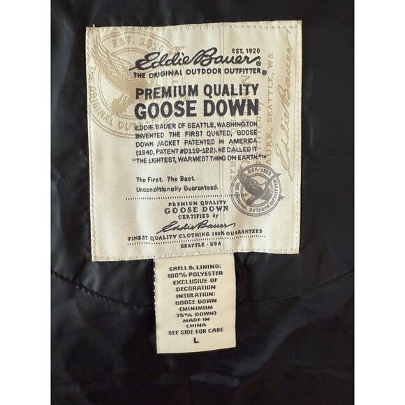 Eddie Bauer Women's Puffer Vest LARGE Premium Goose Down - Picture 8 of 10